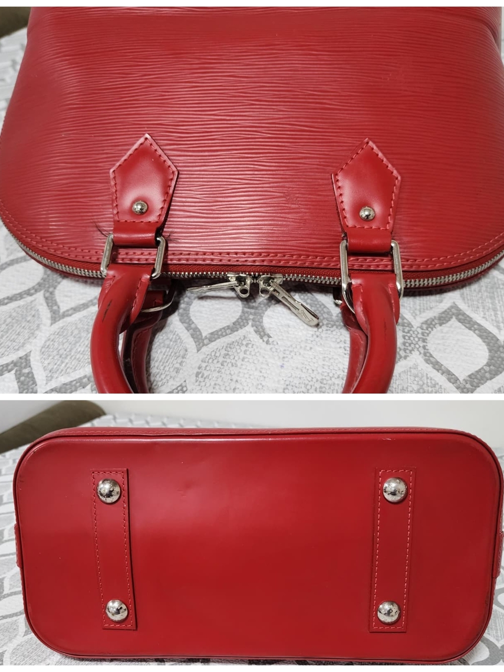 LOUIS VUITTON Epi Alma PM Bag Red - Picture 7 of 14